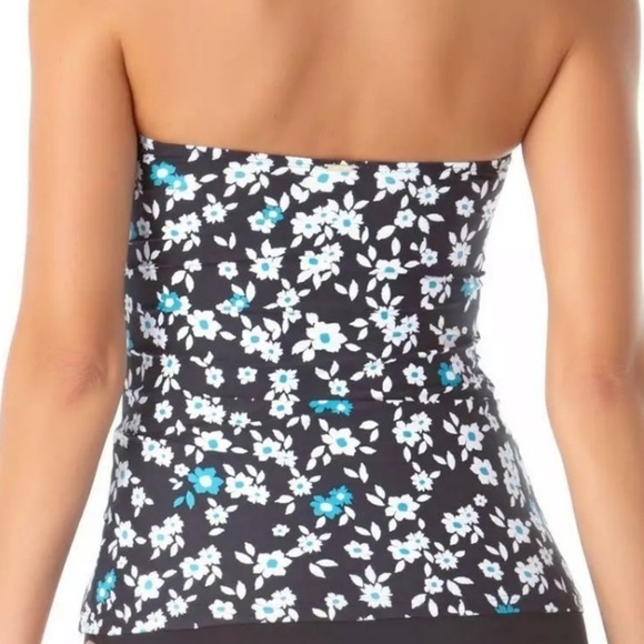 ANNE Cole Liz Twist Front Floral Tankini Swim Top - Picture 2 of 4
